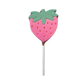 Strawberry Fruit White or Milk Chocolate Sucker Lollipop 1.5oz